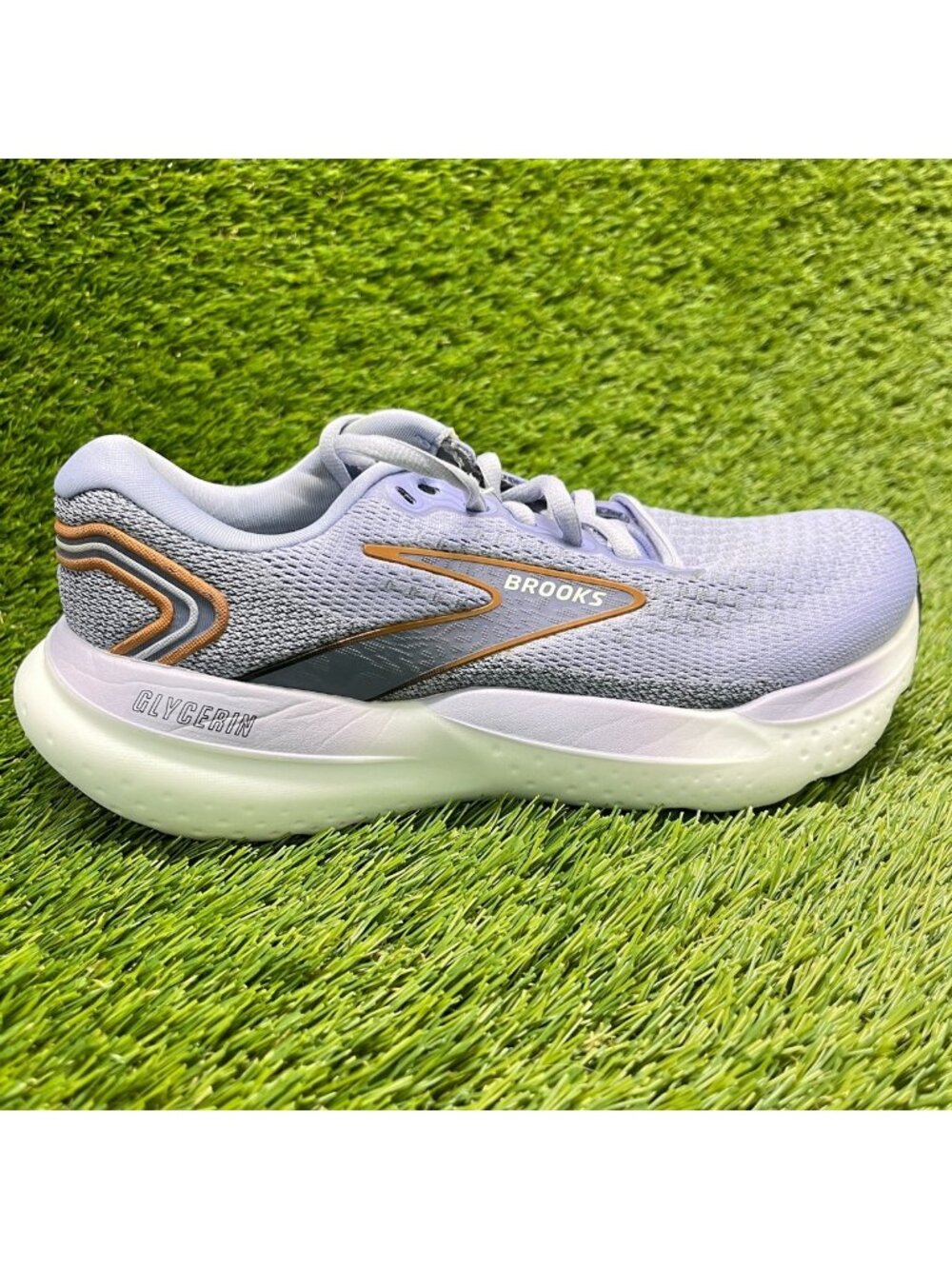 Brooks Glycerin 21 Womens Size 6.5 Purple White Athletic Running Shoes Sneakers